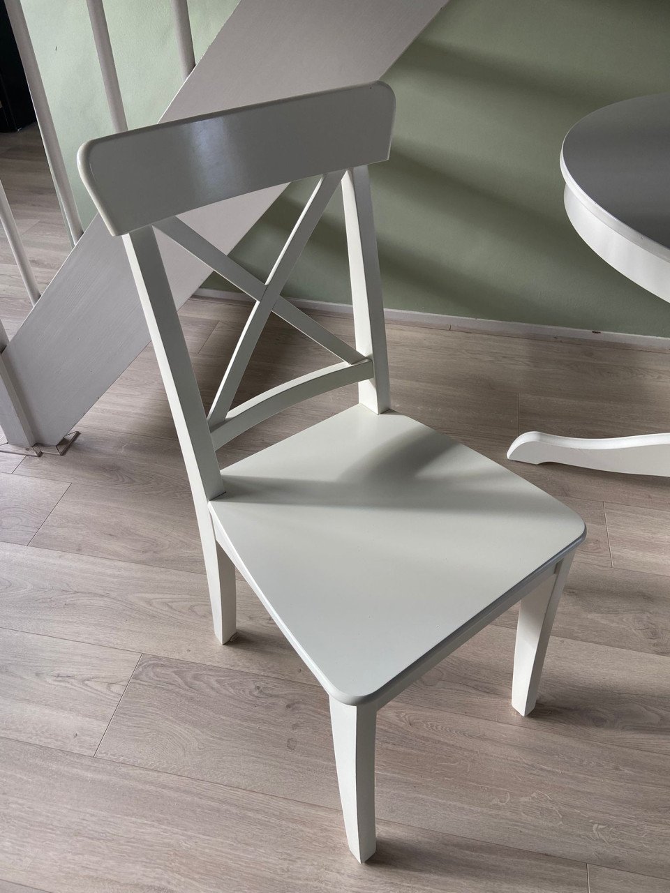 Ikea  ingatorp eettafel en stoelen