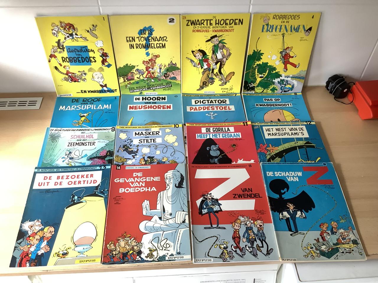 Stripboeken van Robbedoes en Kwabbernoot, 25 delen.