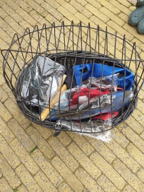 Fietsmand met beugels, exclusief honden speelgoed