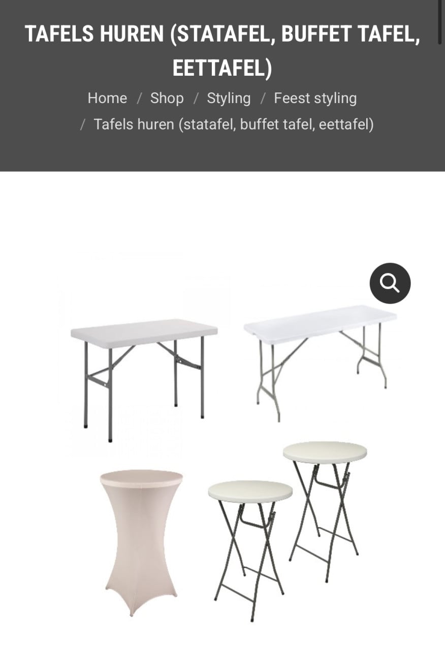 Partytent huren? Witte stoelen huren?
