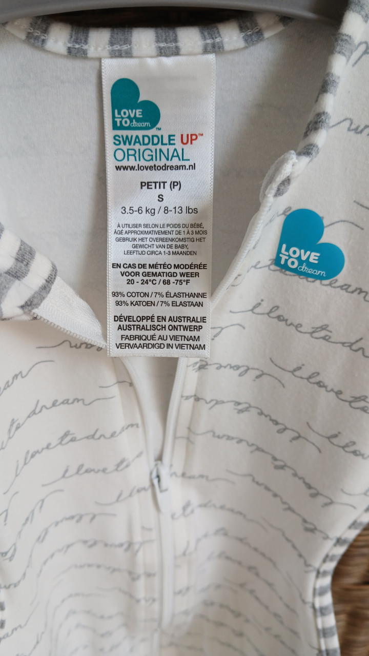 Inbaker slaapzakje SWADDLE UP (love to dream)