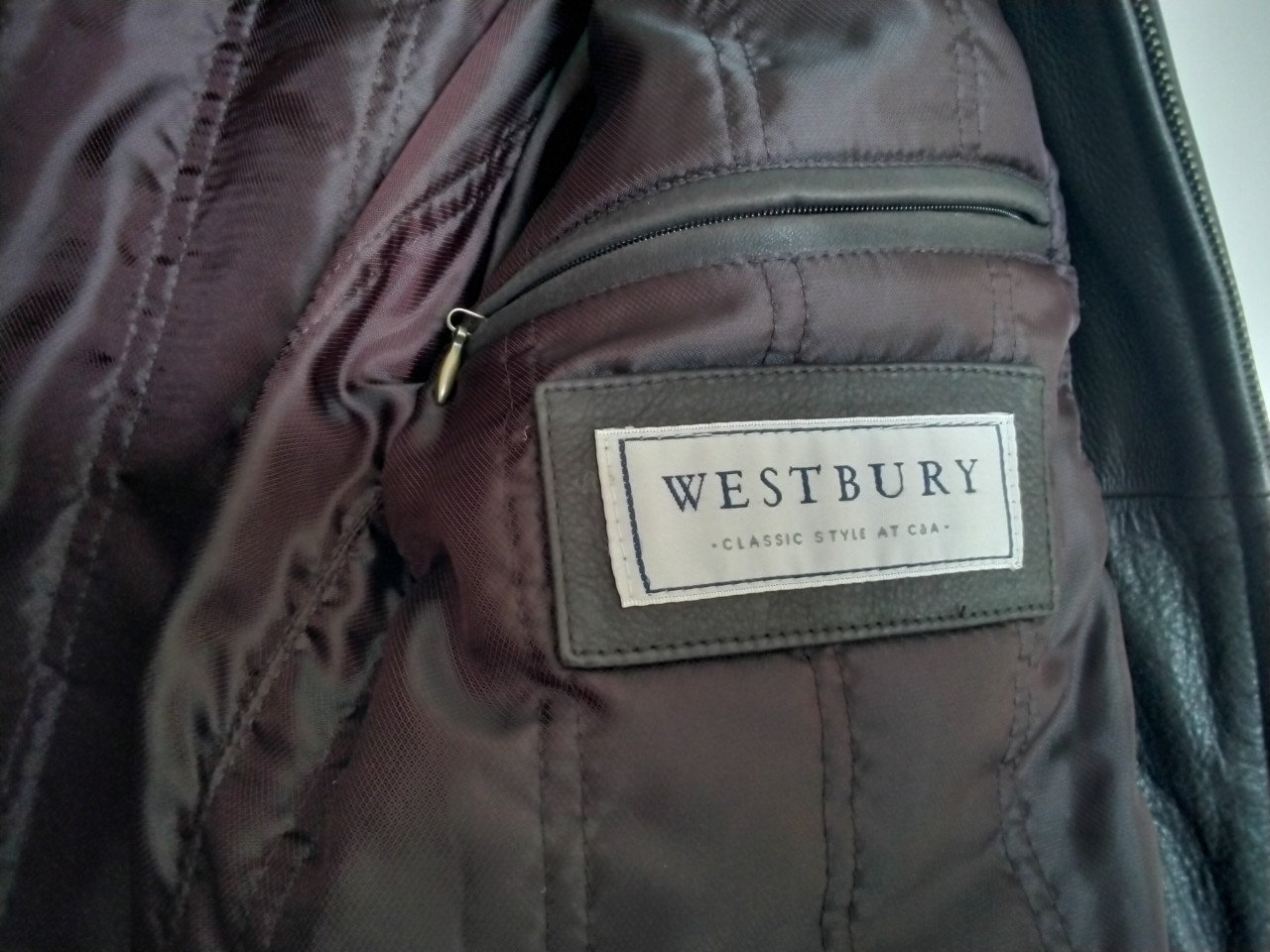 Leren herenjas. Merk Westbury