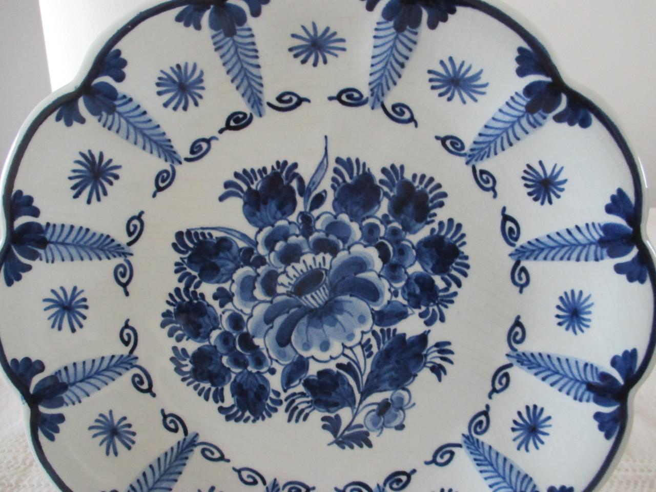 Mooi Gelobd Delftsblauw Bord  ( De Porceleyne Fles )