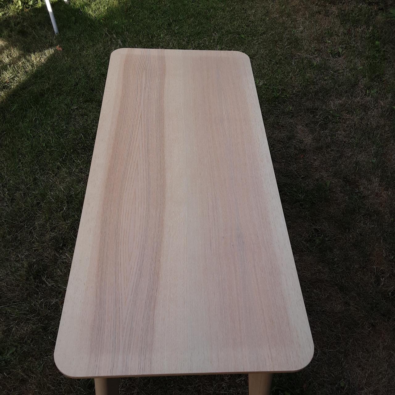 Massief houten tafel duo