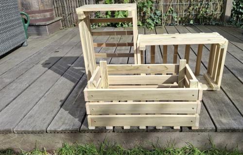 Kratjes geïmpregneerd hout