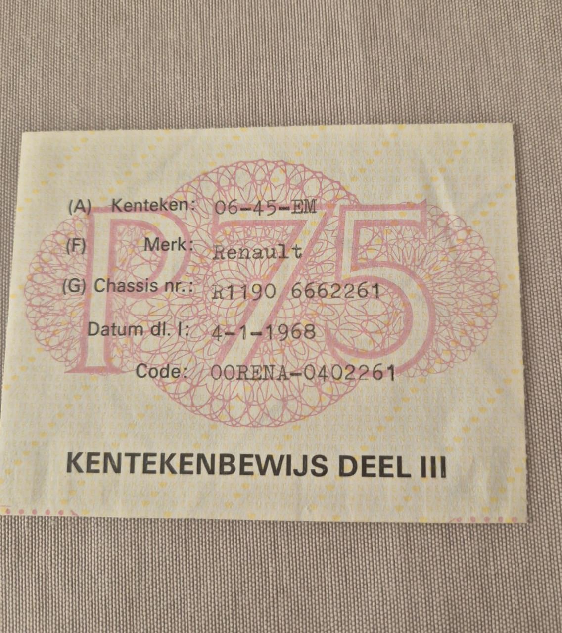 Instructieboekje Renault 10 (R1190)