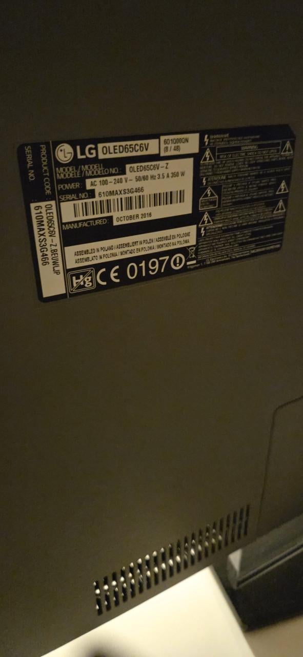 LG Oled 65 inch curved TV