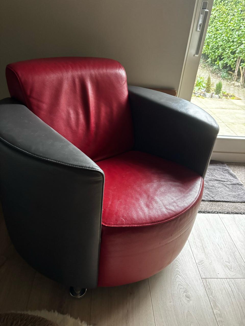 Leren fauteuil Montel