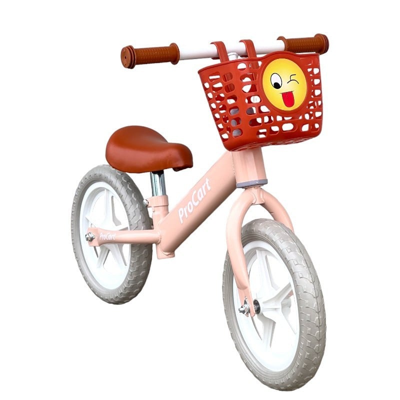 Procart loopfiets in roze, groen en wit