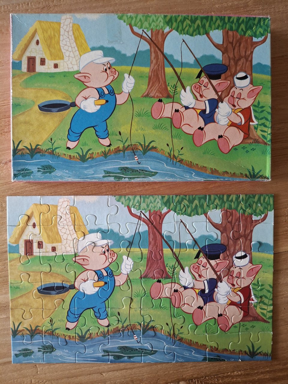 Vintage Puzzels: De 3 Biggetjes