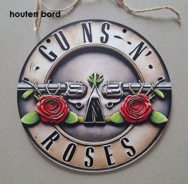 Guns N Roses Houten Bord