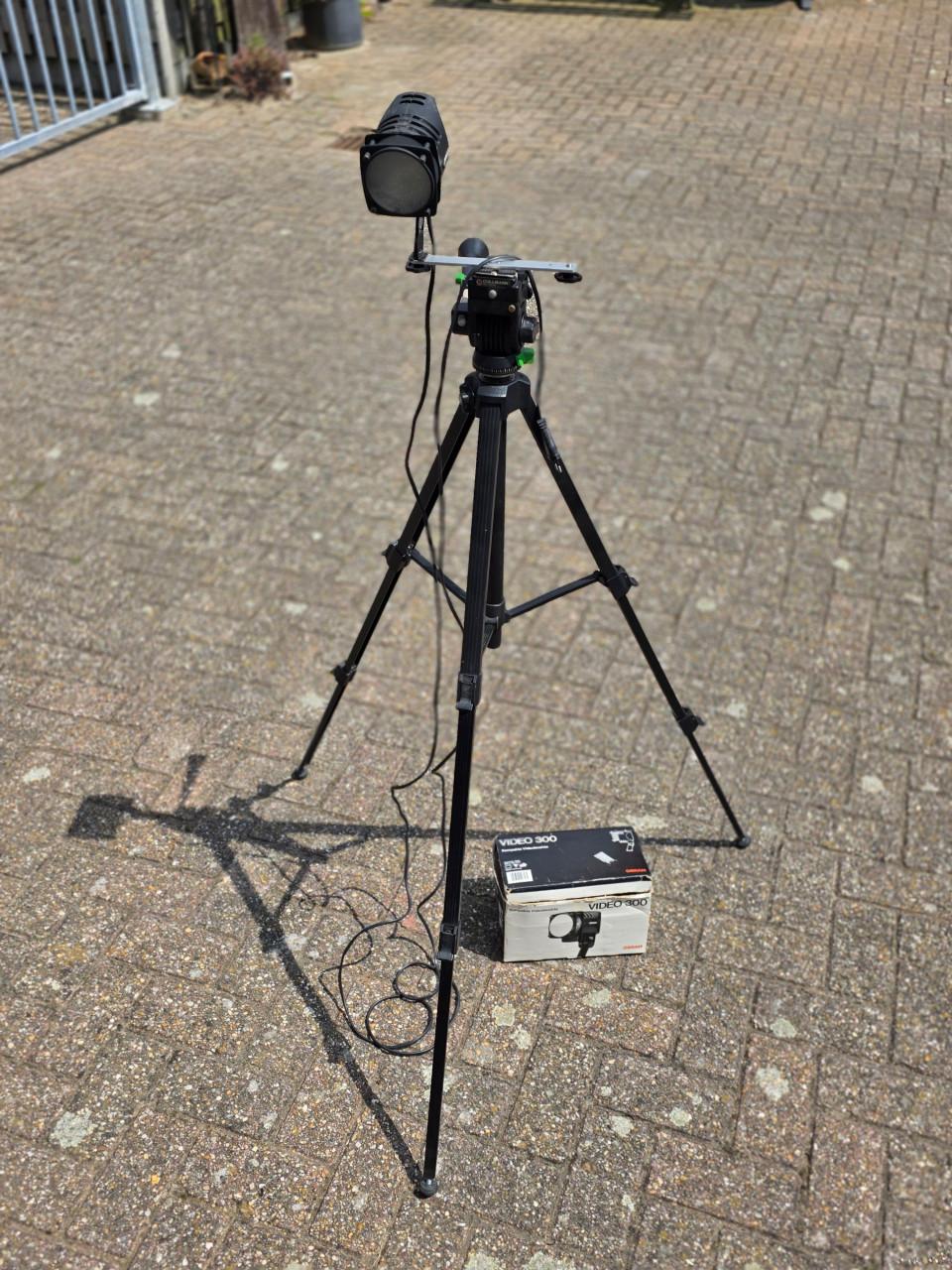 Statief en Videolamp