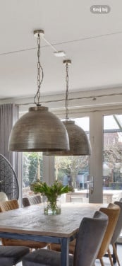 2 industriele hanglampen