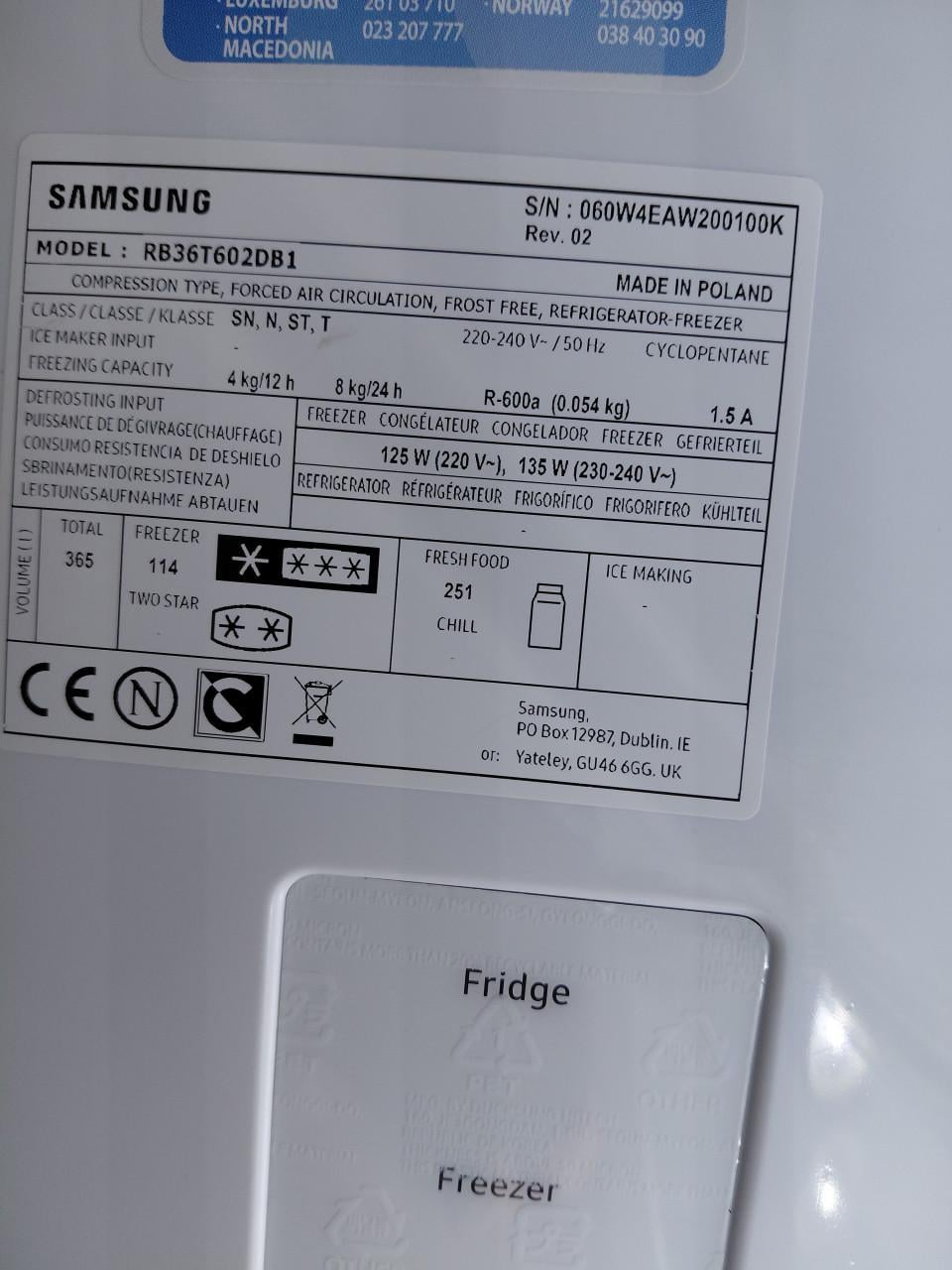 Koelvriescombinatie Samsung