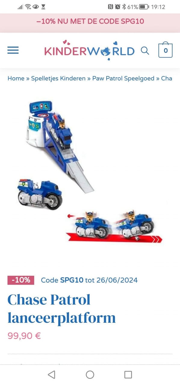 Paw patrol chase lanceerplatform