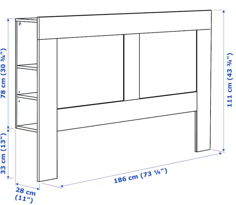 Ikea hoofdbord kast 180cm