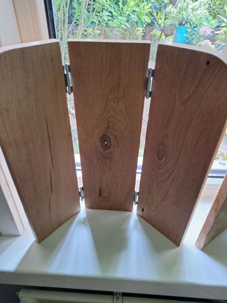2 x houten decoratie