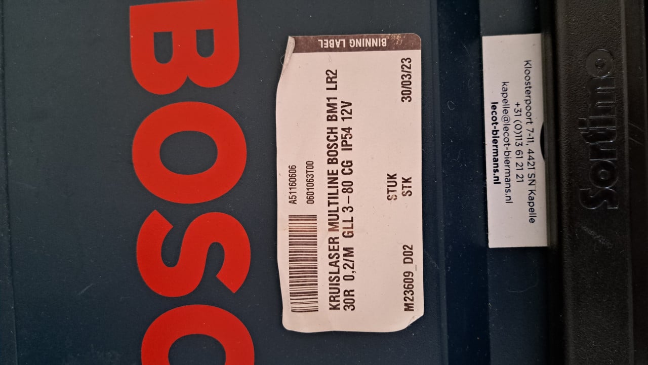 NIEUW Bosch GLL 3-80 CG 12V Li-Ion kruislijnlaser set (groen)