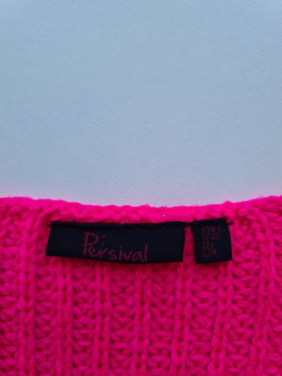 Fuchsia roze gebreid vest van Persival Maat 122-128