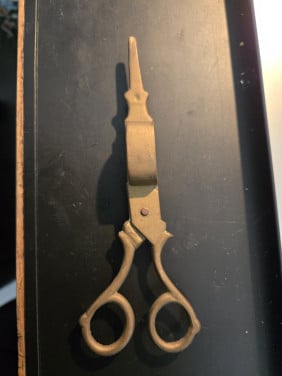 Vintage messing schaar voor het doven van kaarsen 16cm