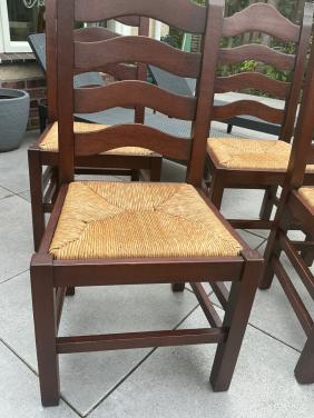 4 massief Eiken houten eetkamer stoelen