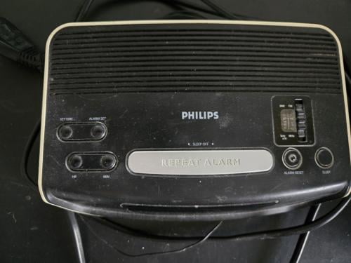 Philips Vintage AJ-3121 Wekkerradio Zwart/wit