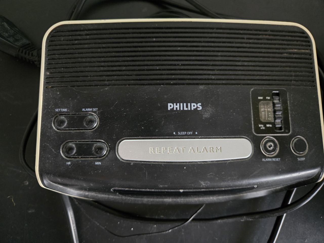 Philips Vintage AJ-3121 Wekkerradio Zwart/wit