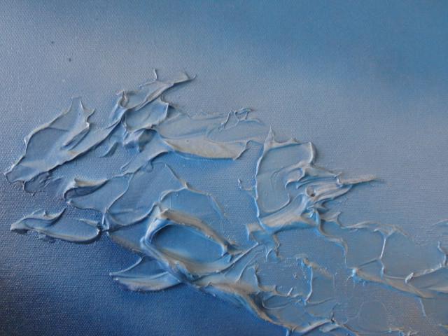 " Blue " Acryl 2 luik, creatie van Jacky Phoenix