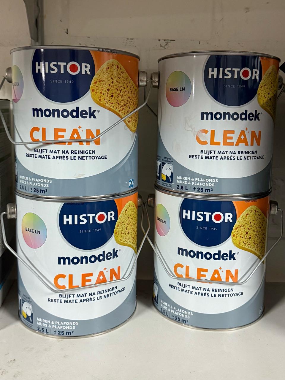 Grijze verf: 10L Histor Clean base - kleur Steely Gaze