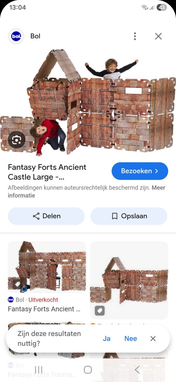 Fantasie fort speelgoed