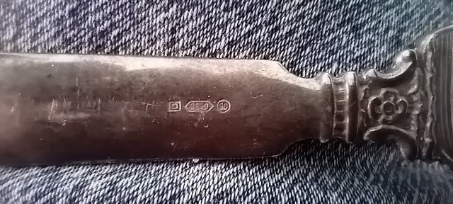 Gero 90 zilver brief opener met zeilschip