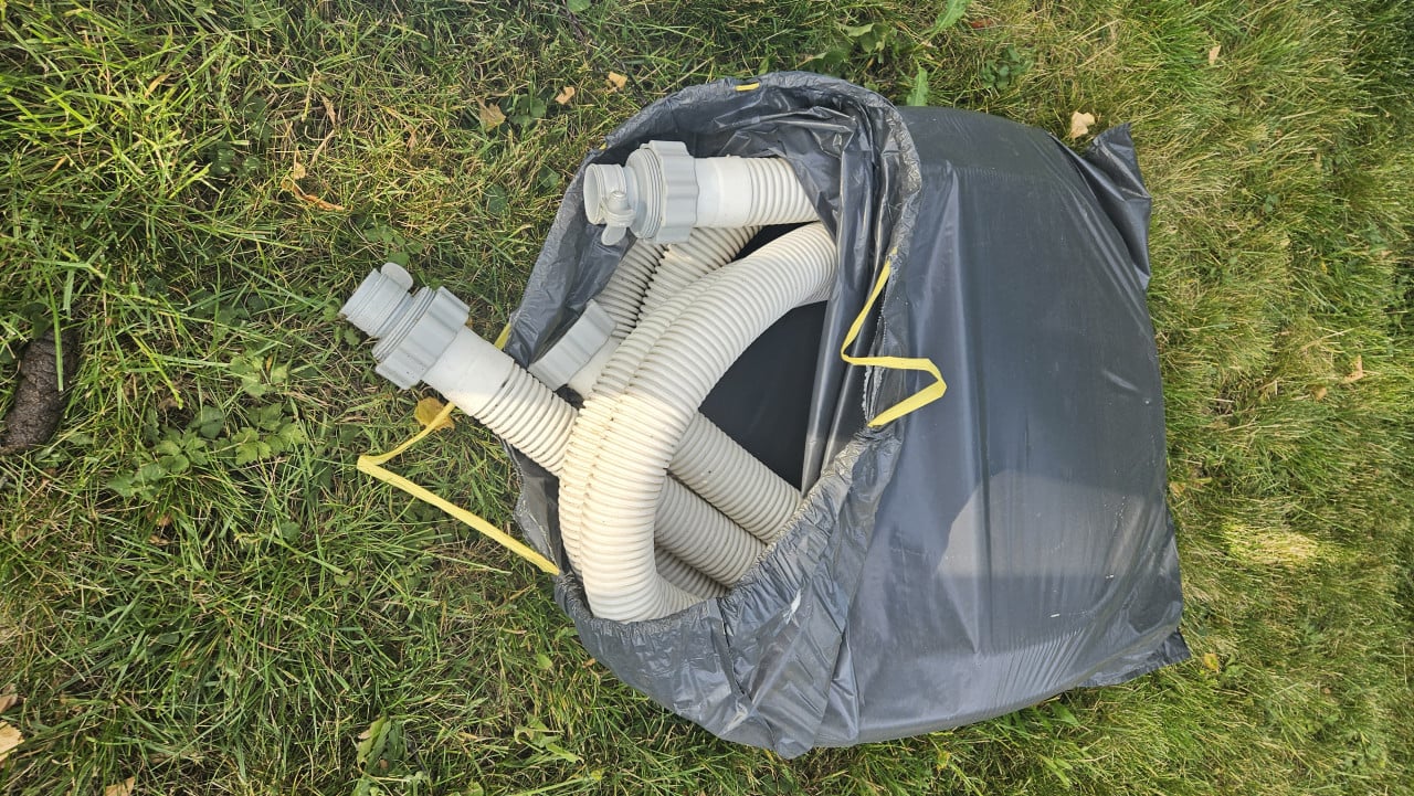 Intex zwembad rond 366x76cm, compleet met zandfilter en trap