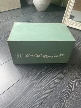 Groen brocante kistje