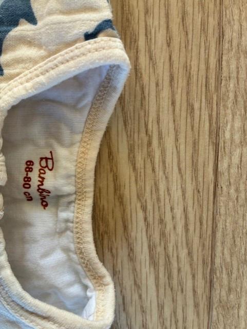 Dunne witte slaapzak Bambino met zeediertjes maat 68-80 cm