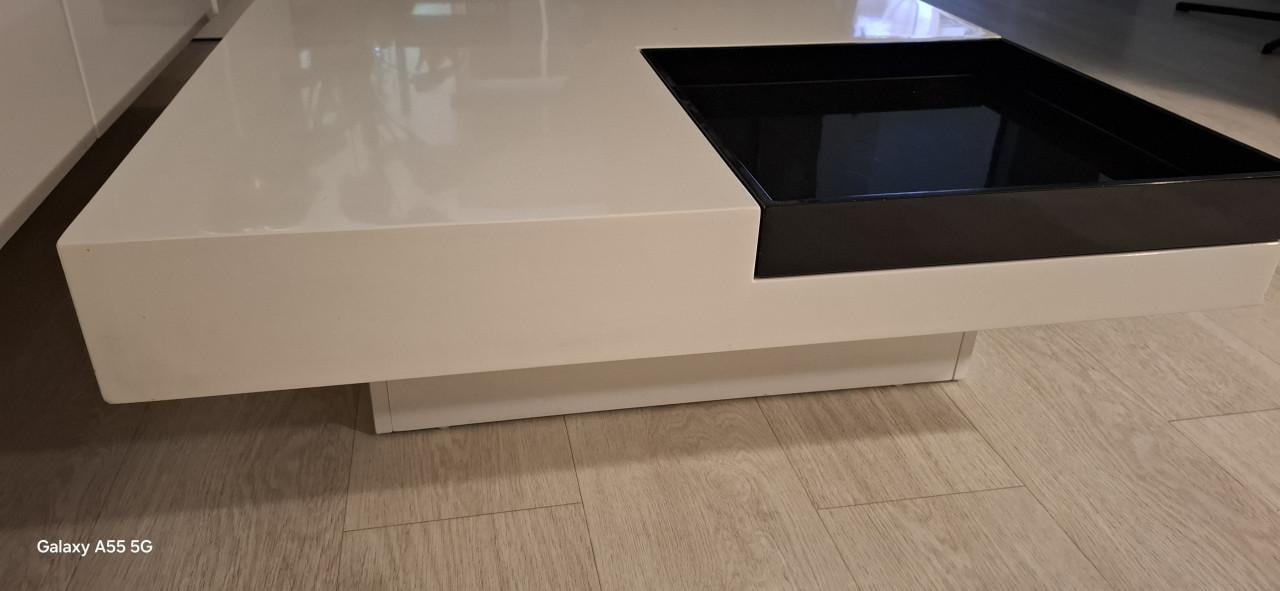 Tekoop hoogglans wit salontafel 90x90x30