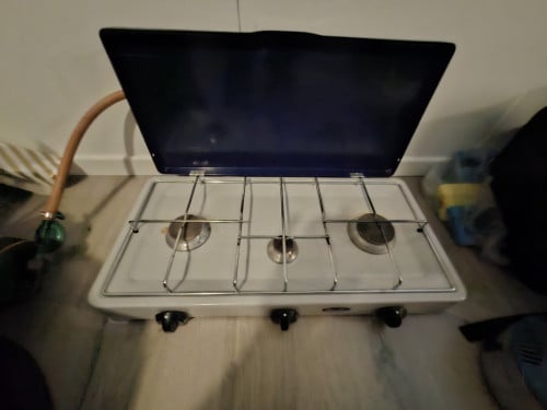 Camping gasplaat met 3 pitjes