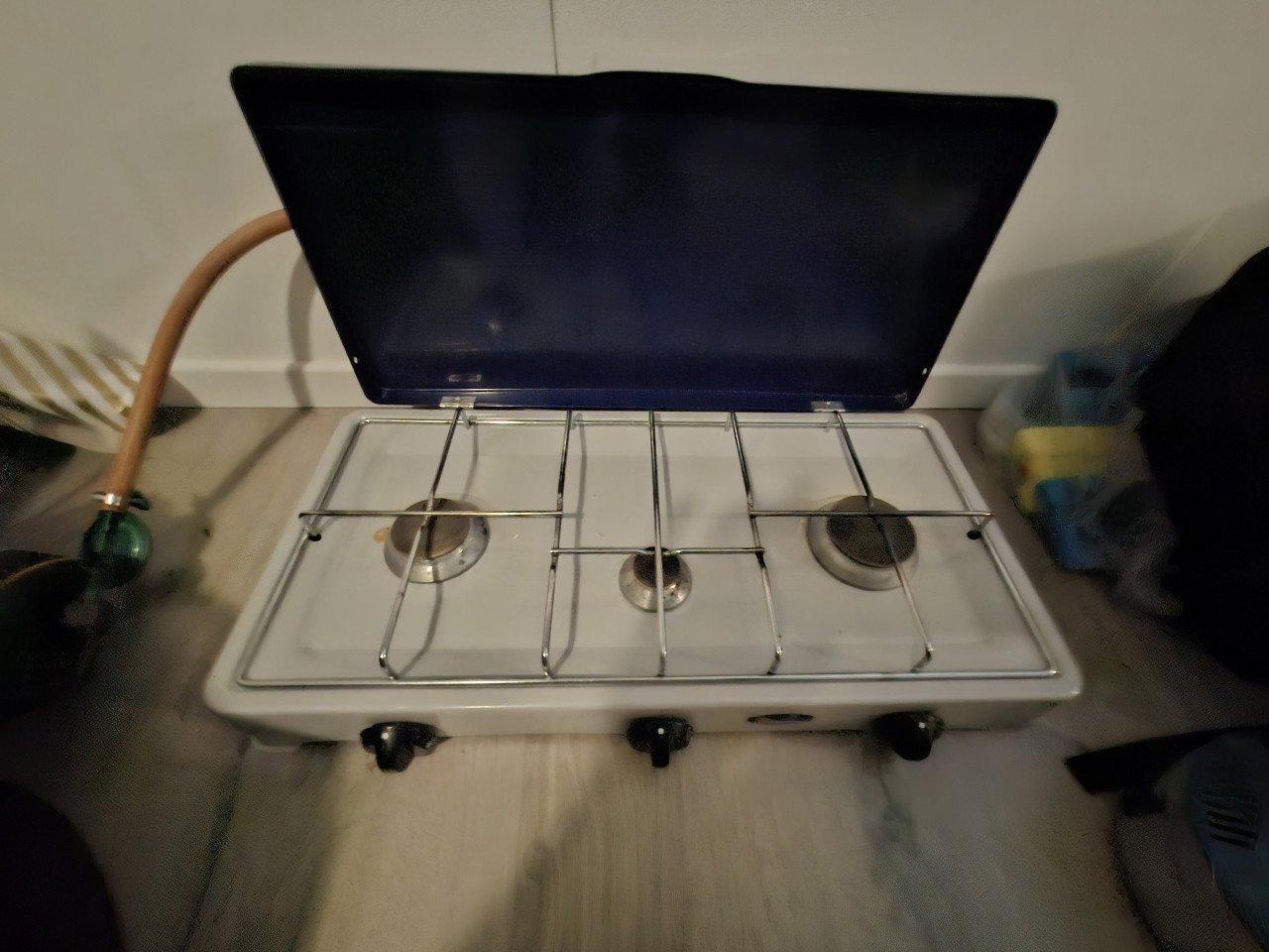 Camping gasplaat met 3 pitjes