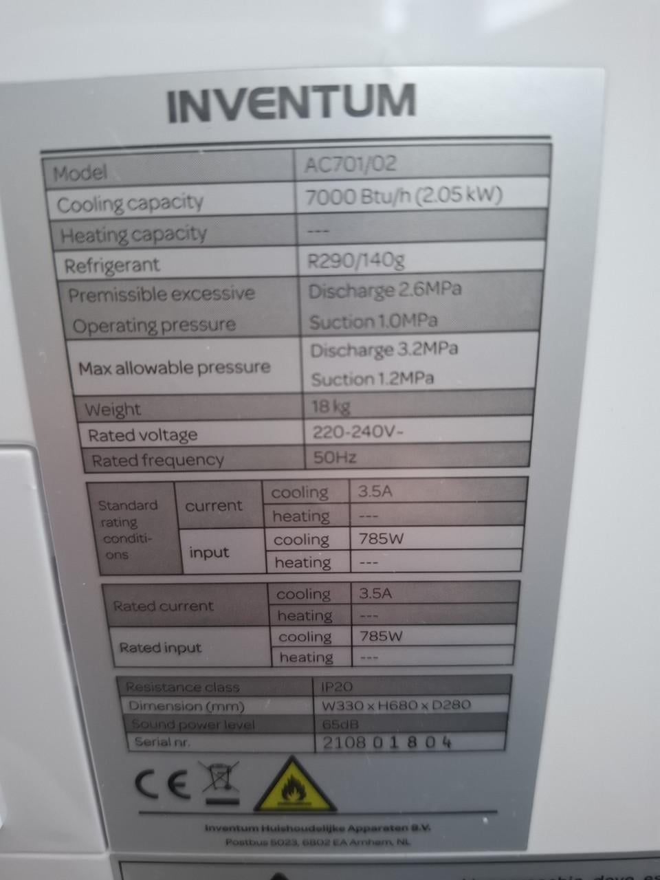 Inventum 3 in 1 airco