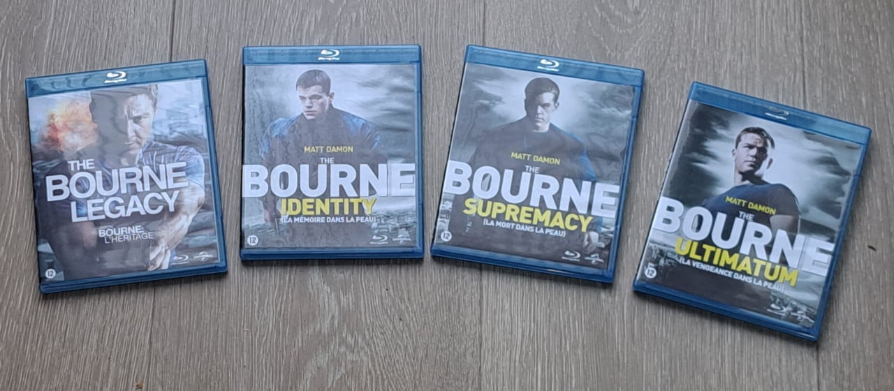 De complete BOURNE movie collection 4 blue Ray DVD's