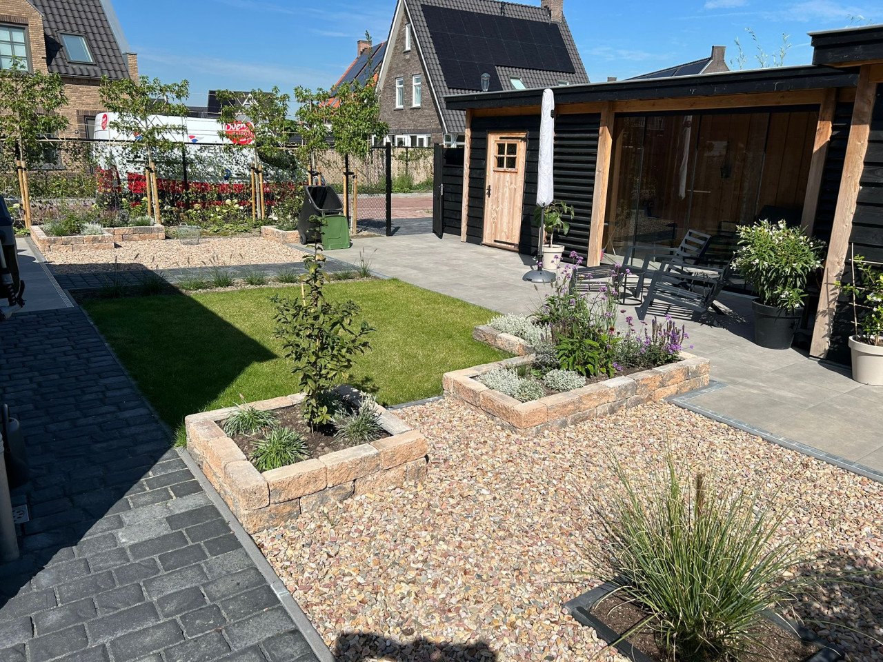 Tuin terras oprit bestrating