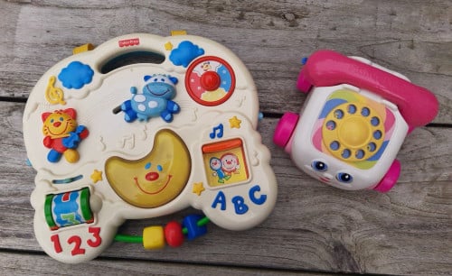 Fisher Price activity center en telefoon (retro)