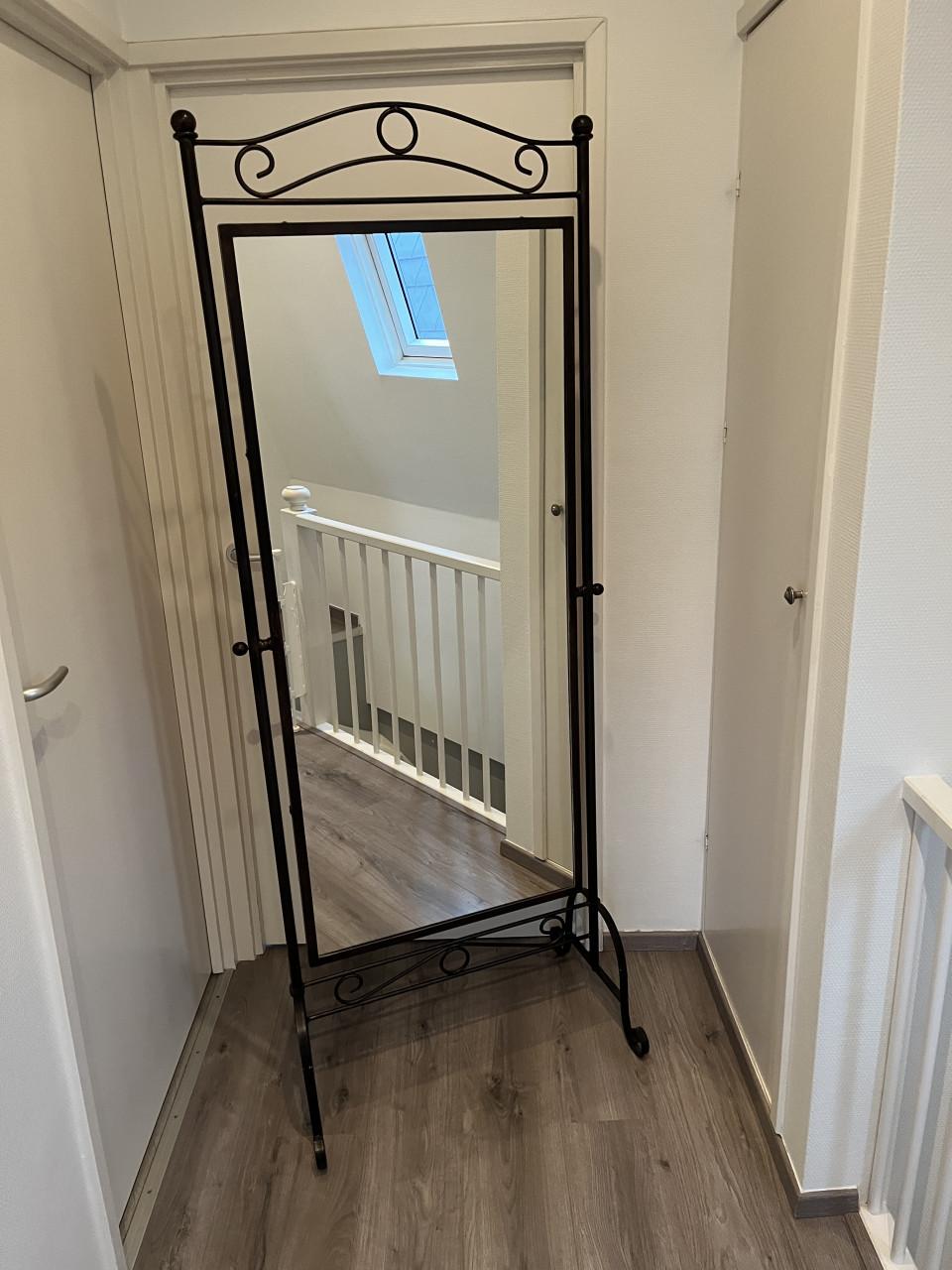 Spiegel met smeedijzeren frame