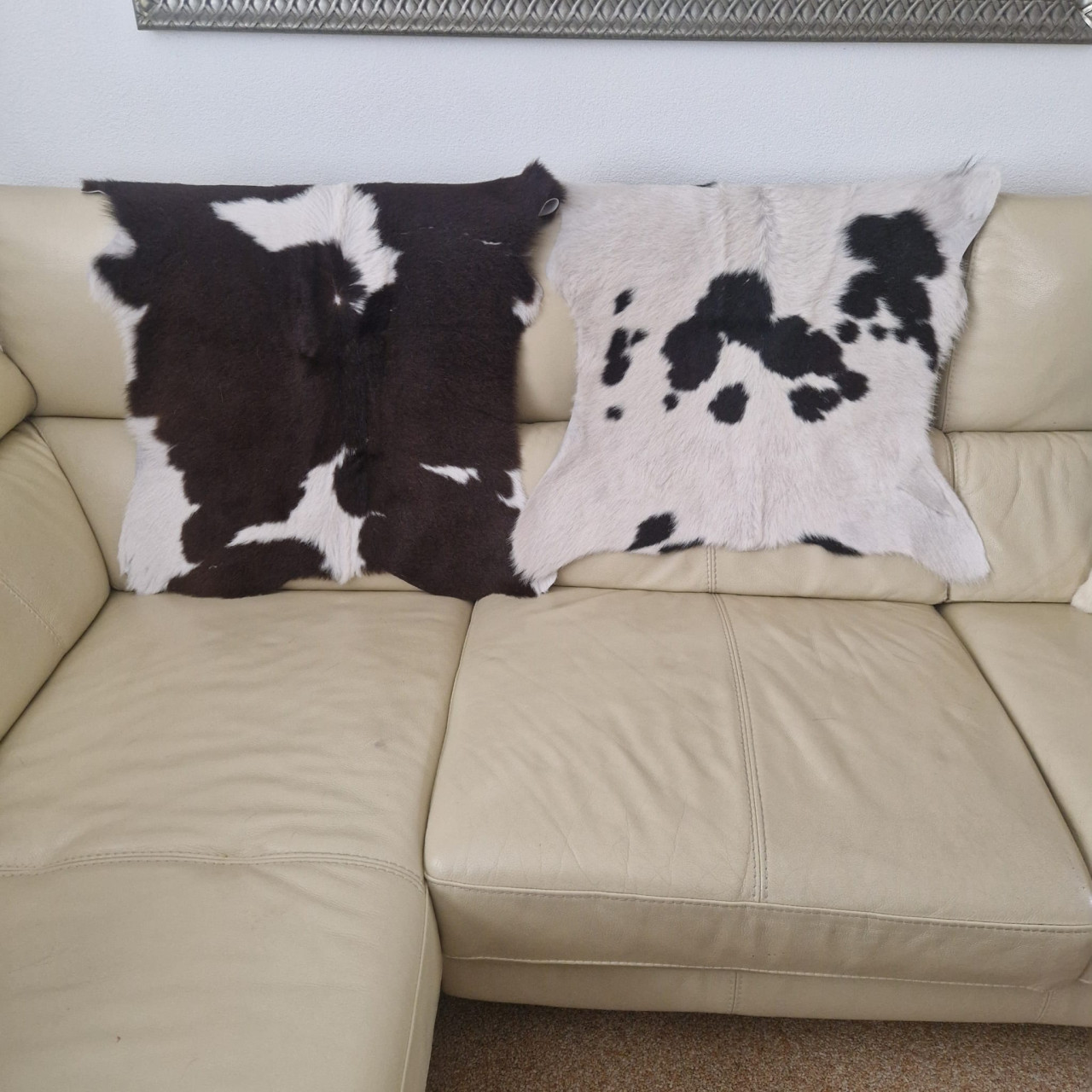 2 kalfshuiden voor decoratie