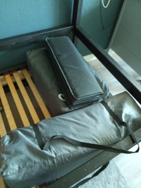 Gratis campingbedje van cute af te halen