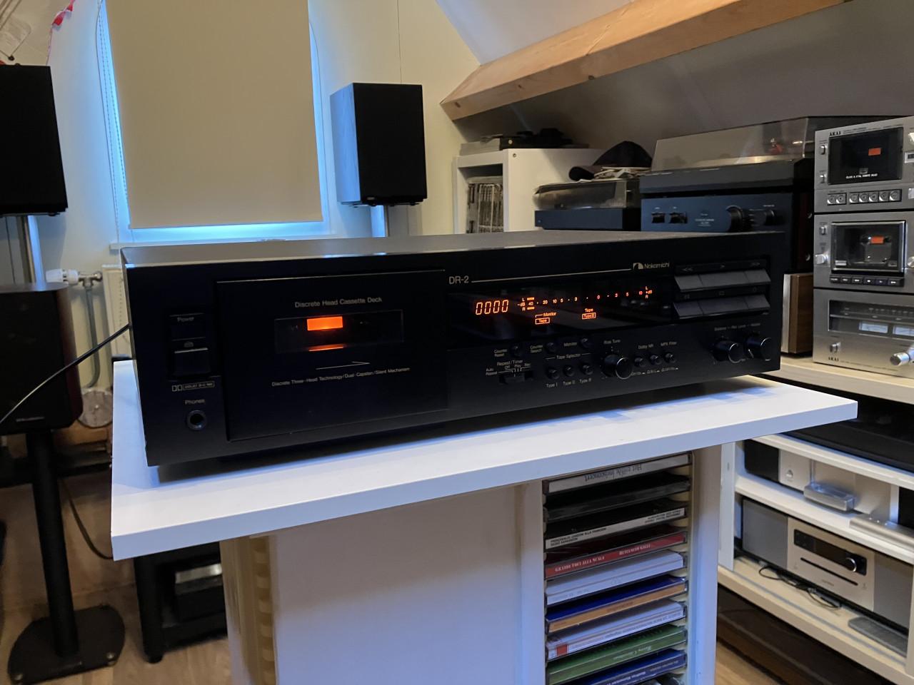 Nakamichi DR-2 3 koppen dual capstan cassettedeck bijna nieuw garantie