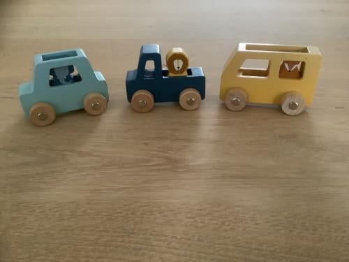 Trixie houten Bus + 2 Auto’s