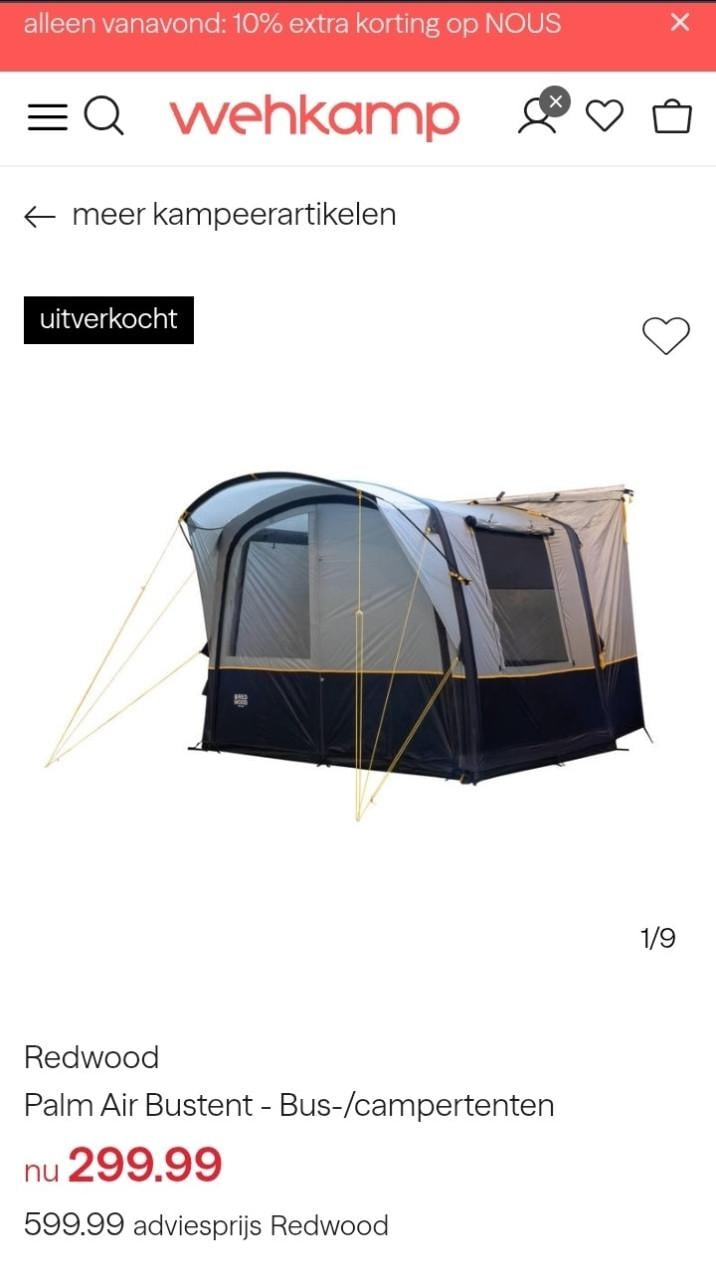 Redwood Palm Air Bustent grijs