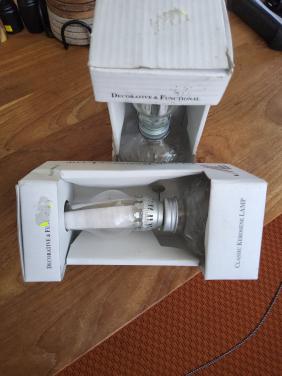 2 glazen olielampjes klein