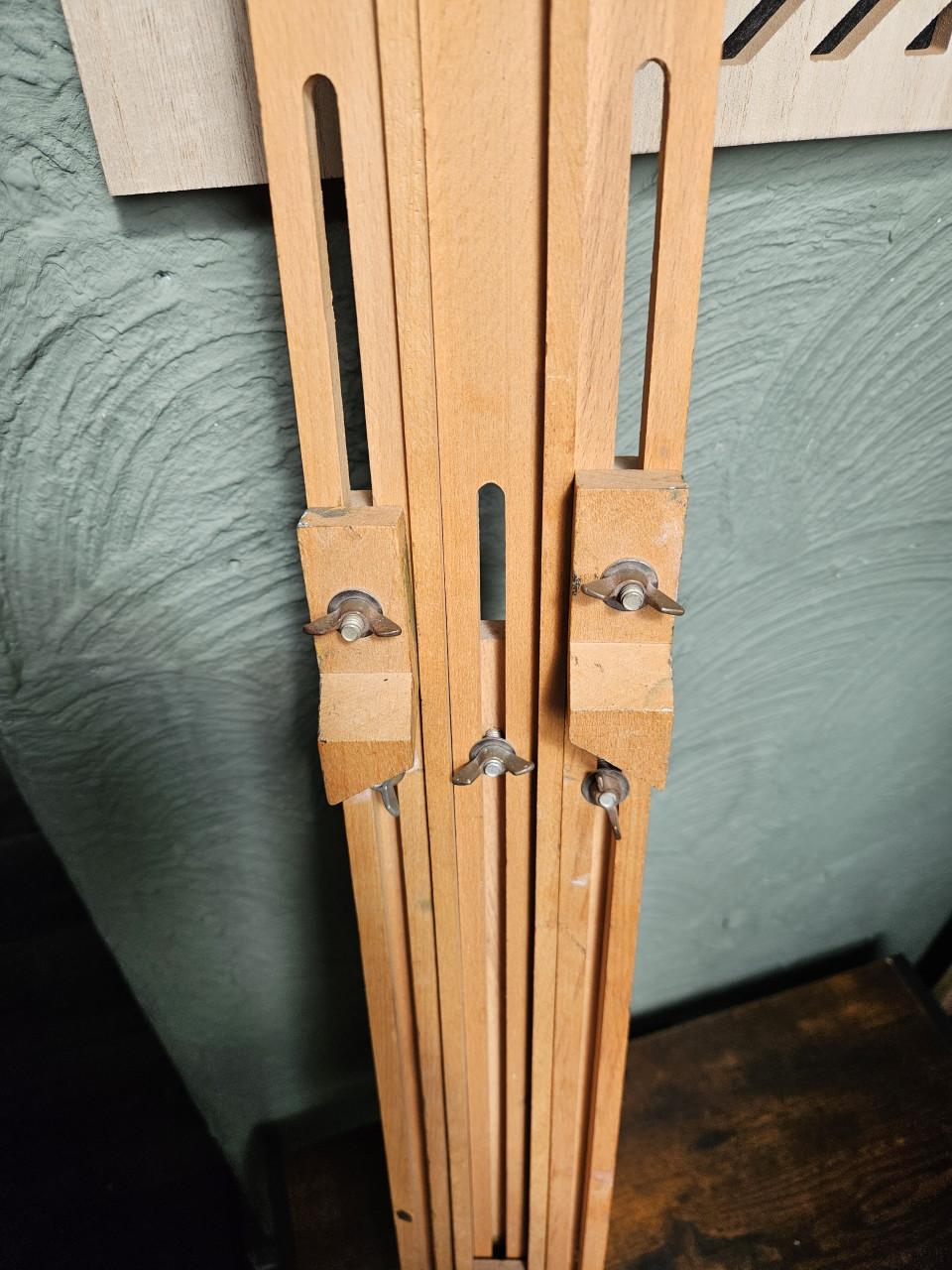 Grote houten vintage schildersezel, opvouwbaar, nette staat