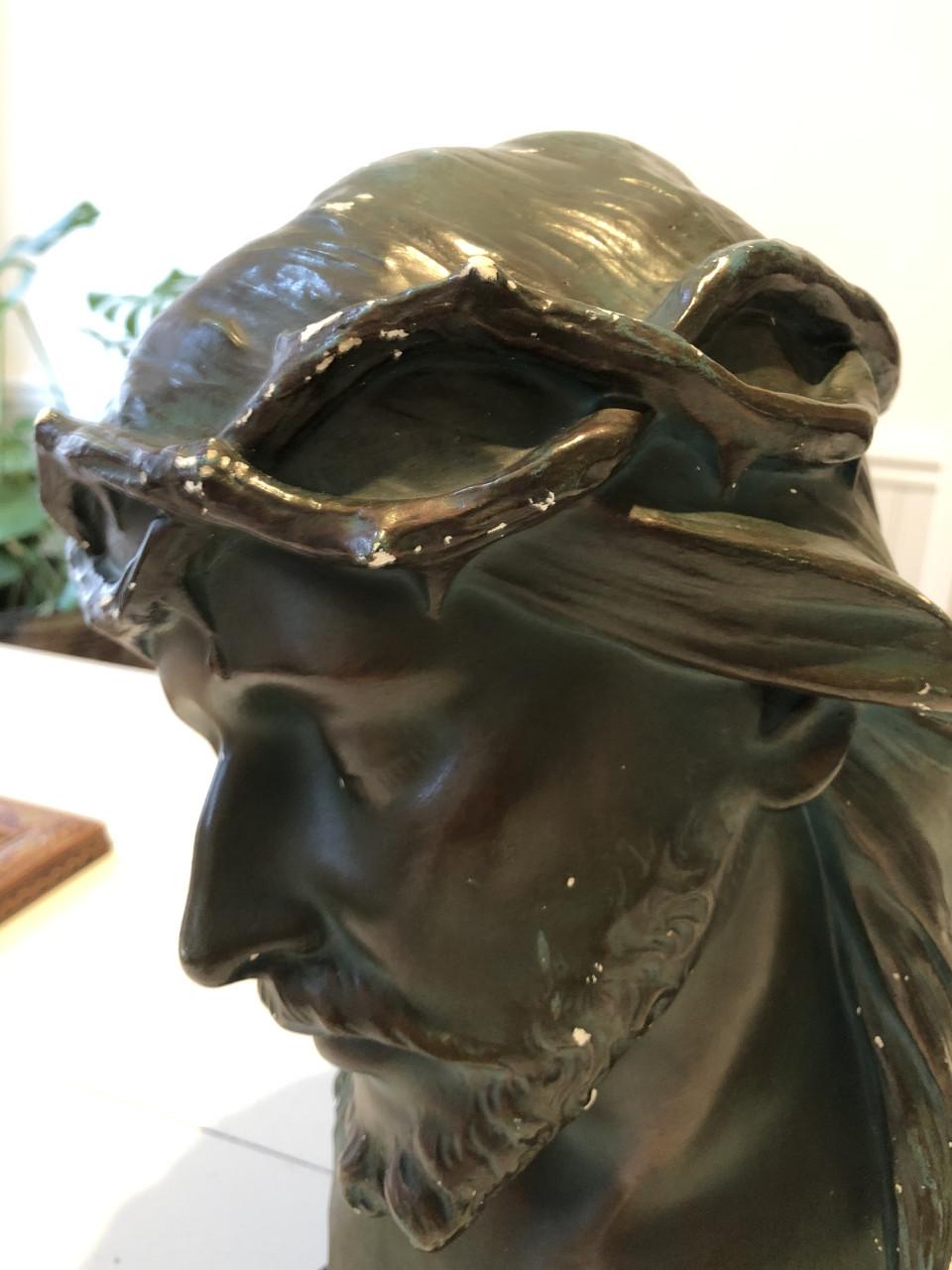 Mooi brocante heilig Jezus Christus met doornenkroon beeld